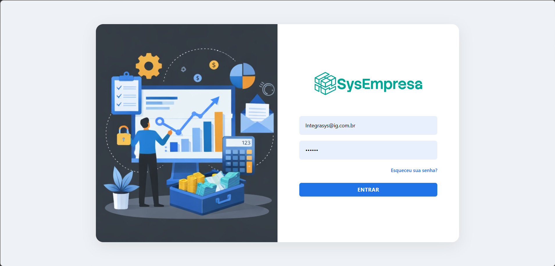 Tela de login do SysEmpresa